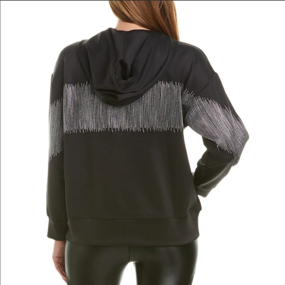 KORAL by Ileana Kugel Titrate Scuba Neoprene Metallic Embroidered Hoodie XS NWT - Picture 3 of 11